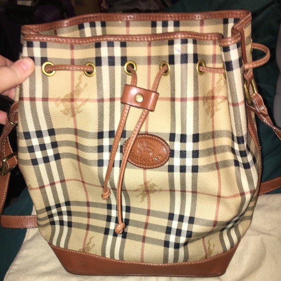 burberry drawstring bucket bag